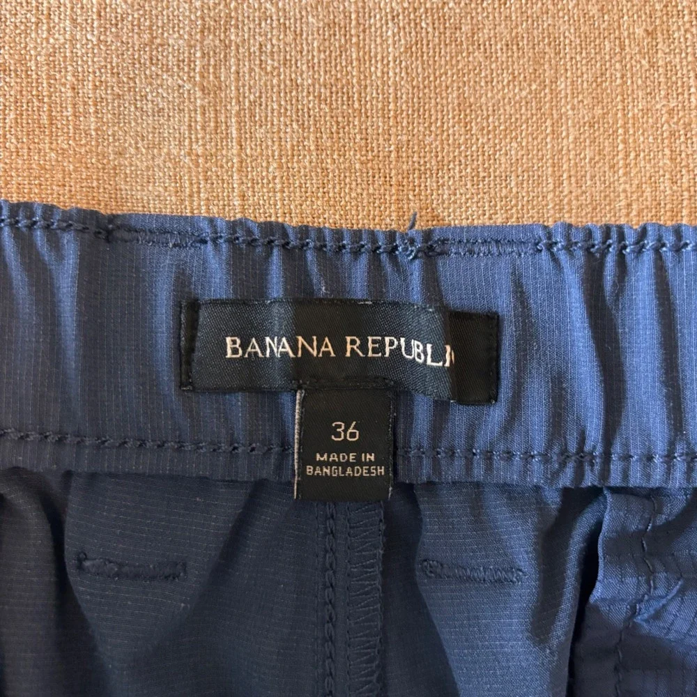 Banana Republic Shorts Core Temp 36 Ripstop Stretch Navy Blue Gorpcore Techwear